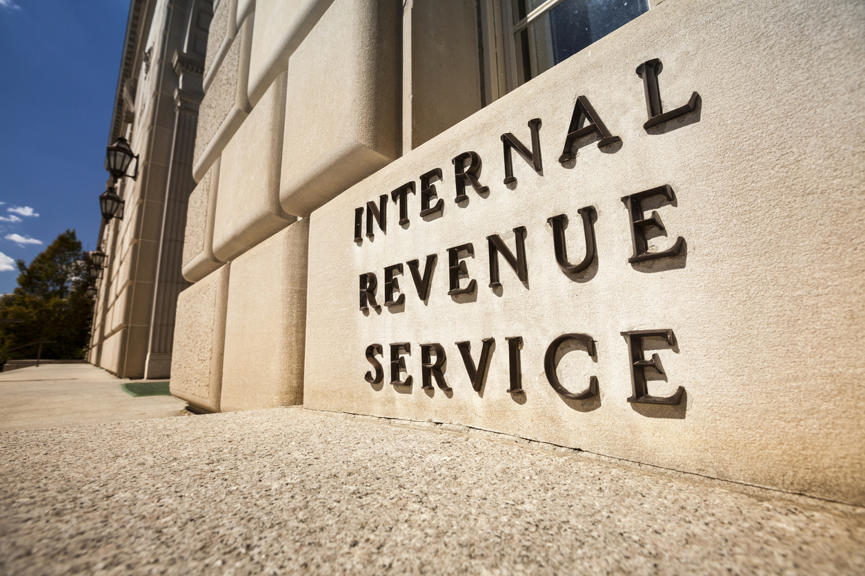 exterior picture of the IRS building
