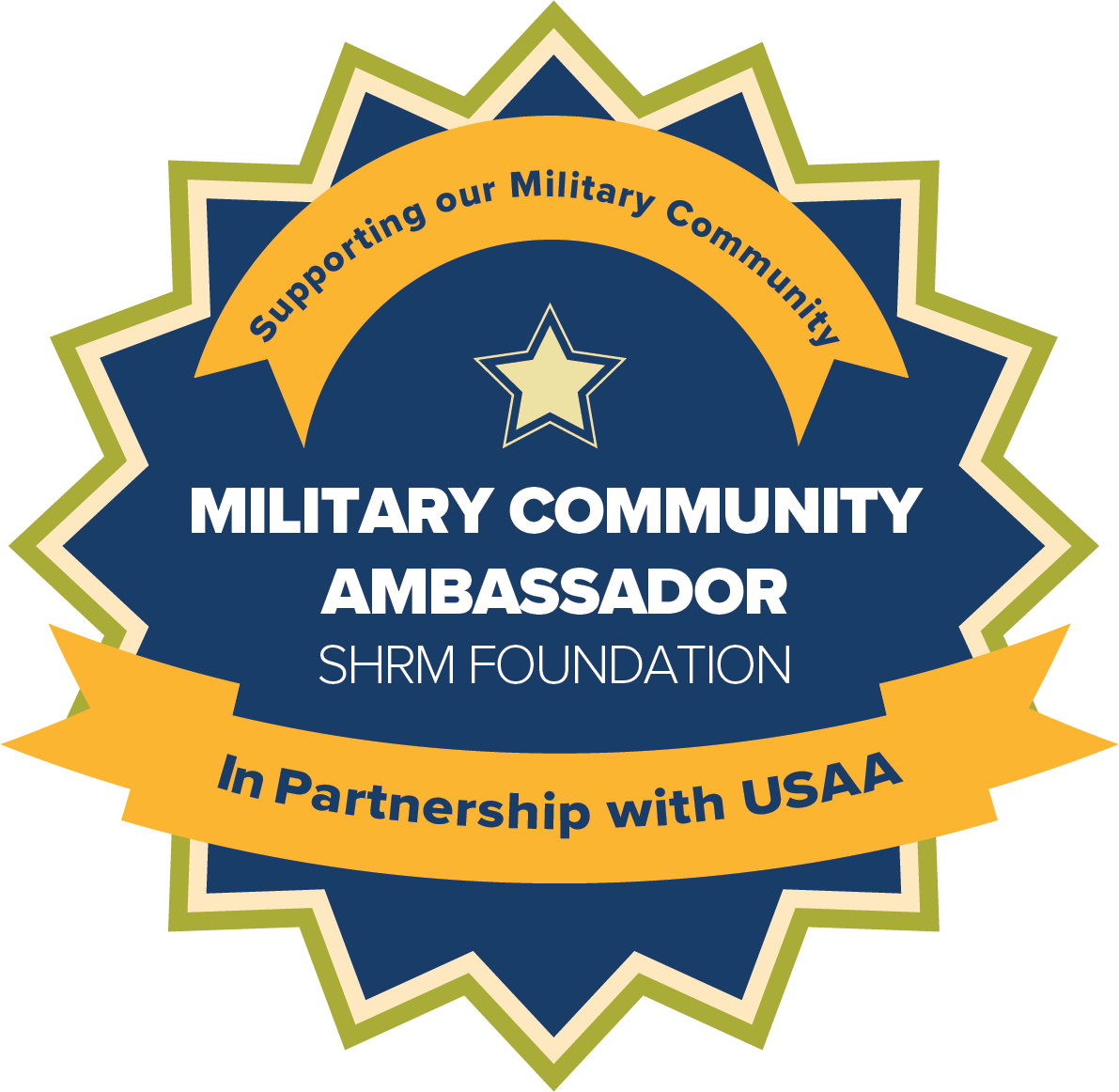 military community ambassador badge graphic