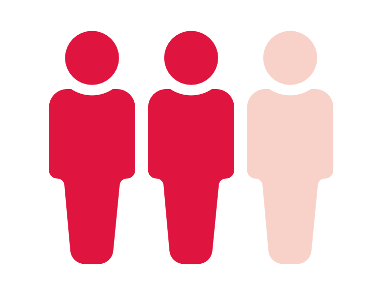 graphic of three people