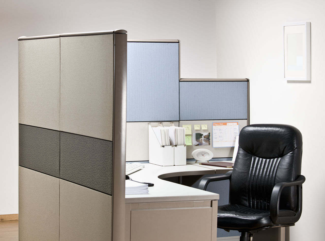 An empty office cubicle