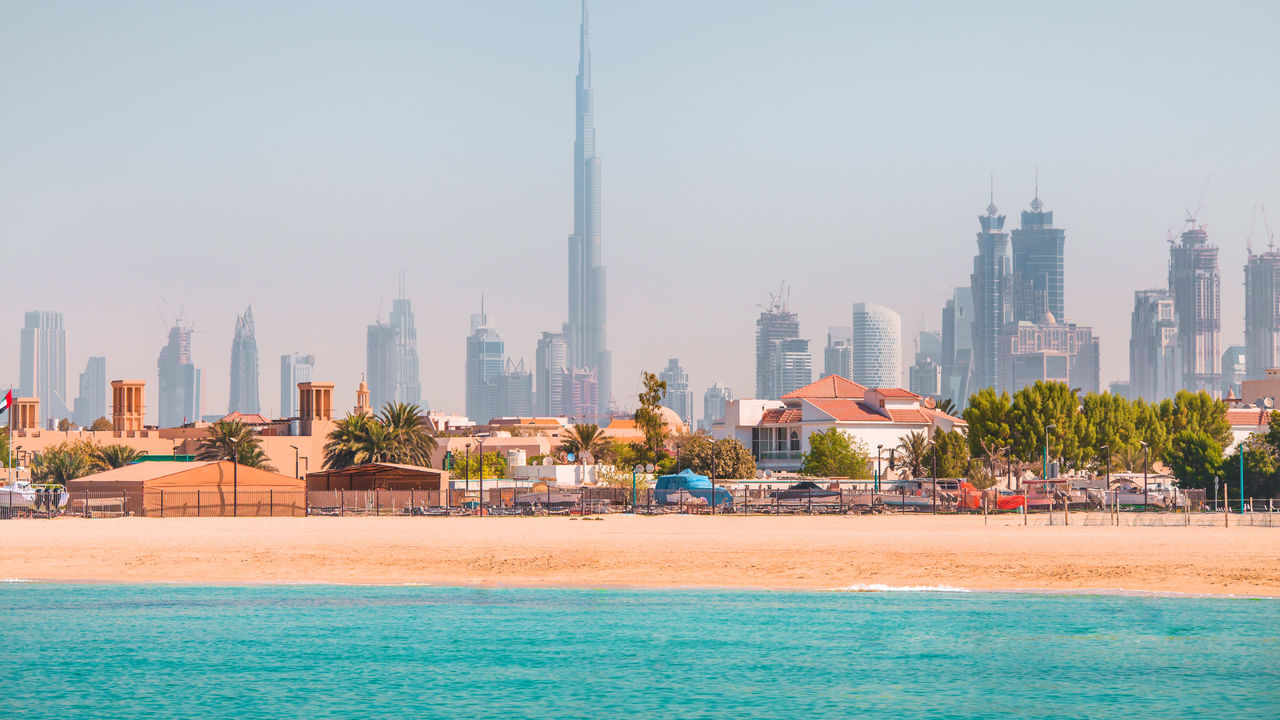 Dubai skyline from a distance