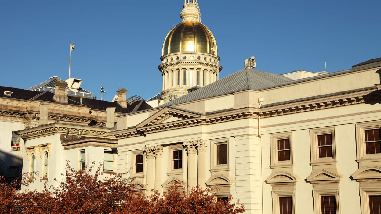 A building with a gold dome.