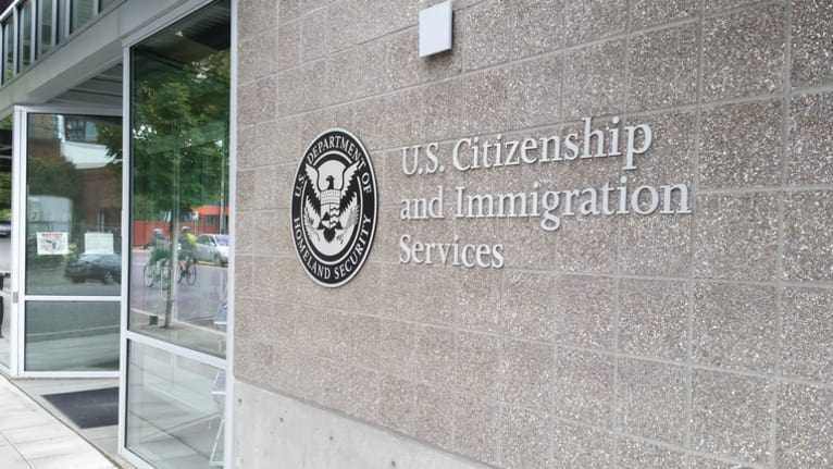 The u s citizenship and immigration services building.